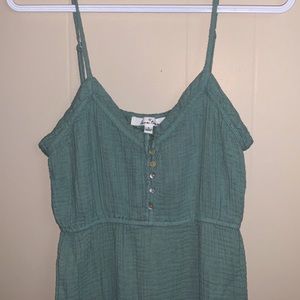 Love Tree Waffle Knit Sage Green Sundress